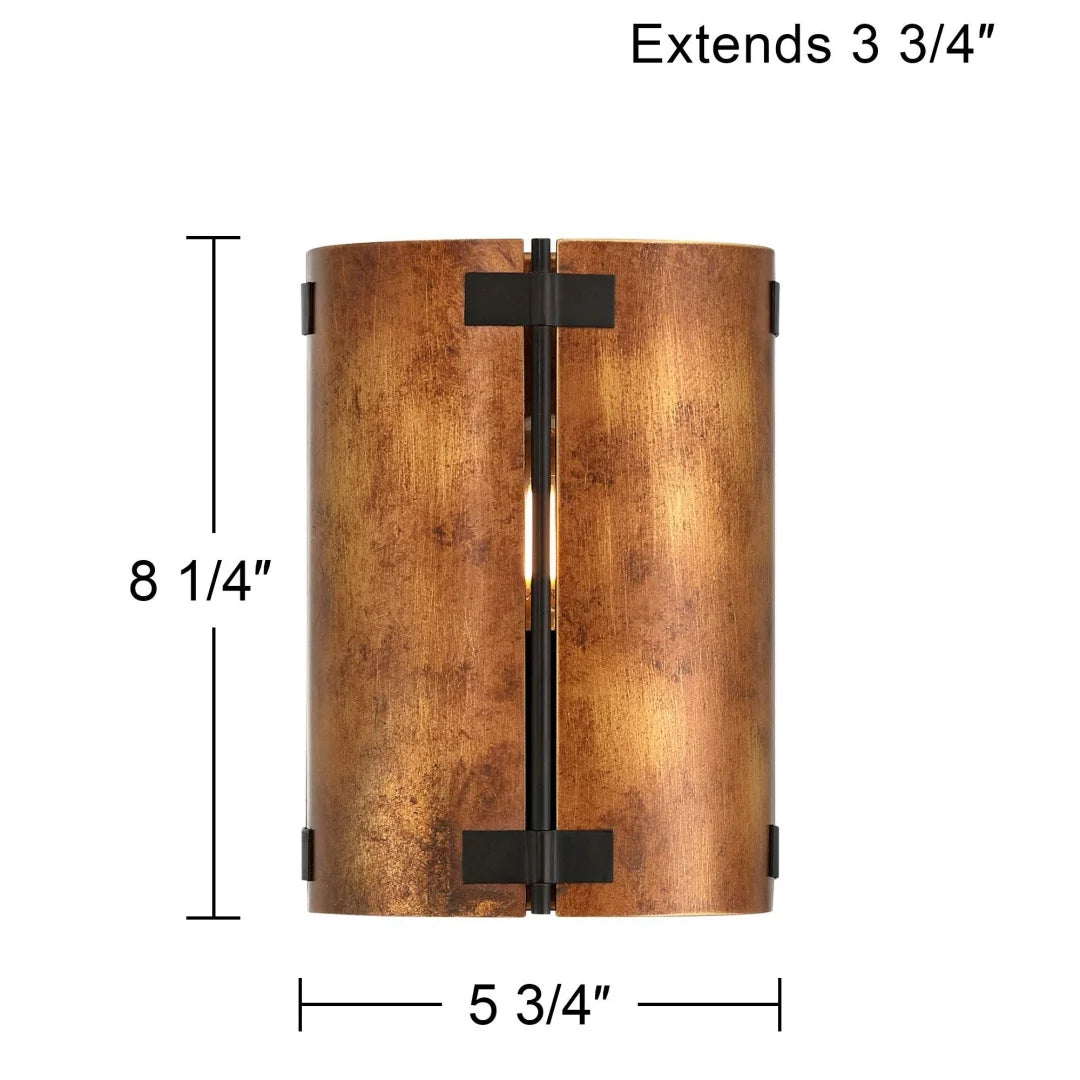 Applique da parete Eucleia Rustic Bronze Metal Curved Shade (6).webp__PID:7e6eb4ea-56f9-42e7-9ae1-565e06f6bed4