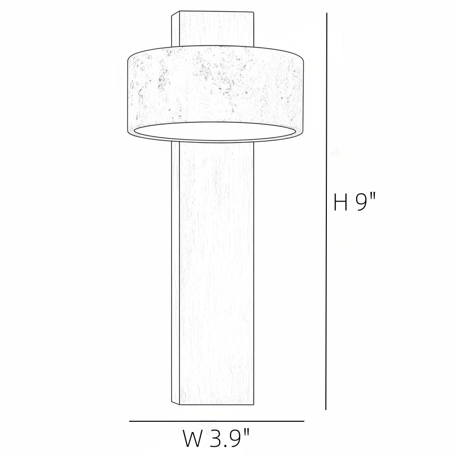 Shawna Wabi Sabi Natural Travertine LED Wall Sconce size.webp__PID:103eec42-b4f1-4c7c-bbc9-2a9220ab452f