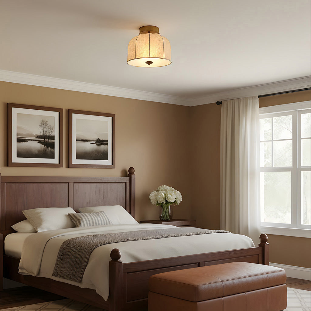 Vanna Vintage Linen Trumpet Ceiling Light3.webp__PID:84c5e235-e8bc-405a-ae47-09335b770570