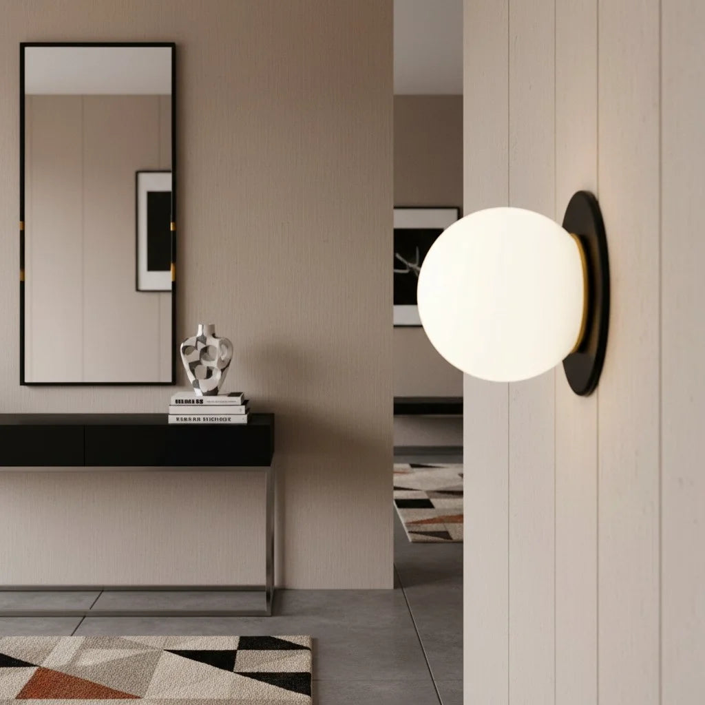 Nria Classic Minimalist Brass Glass Orb Wall Sconce 4.webp__PID:f53e6186-0b62-434a-8009-37450d9e58e3