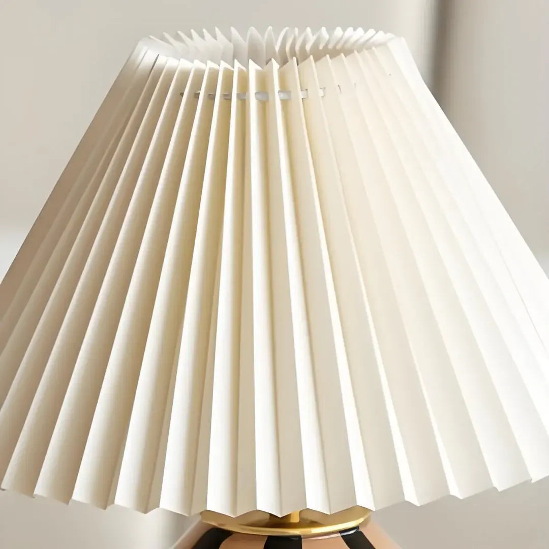 Sylara Mid Century Pleated Fabric Glass Table Lampqt5.webp__PID:486feaa9-a4f6-41b2-a501-7a064b2769f1