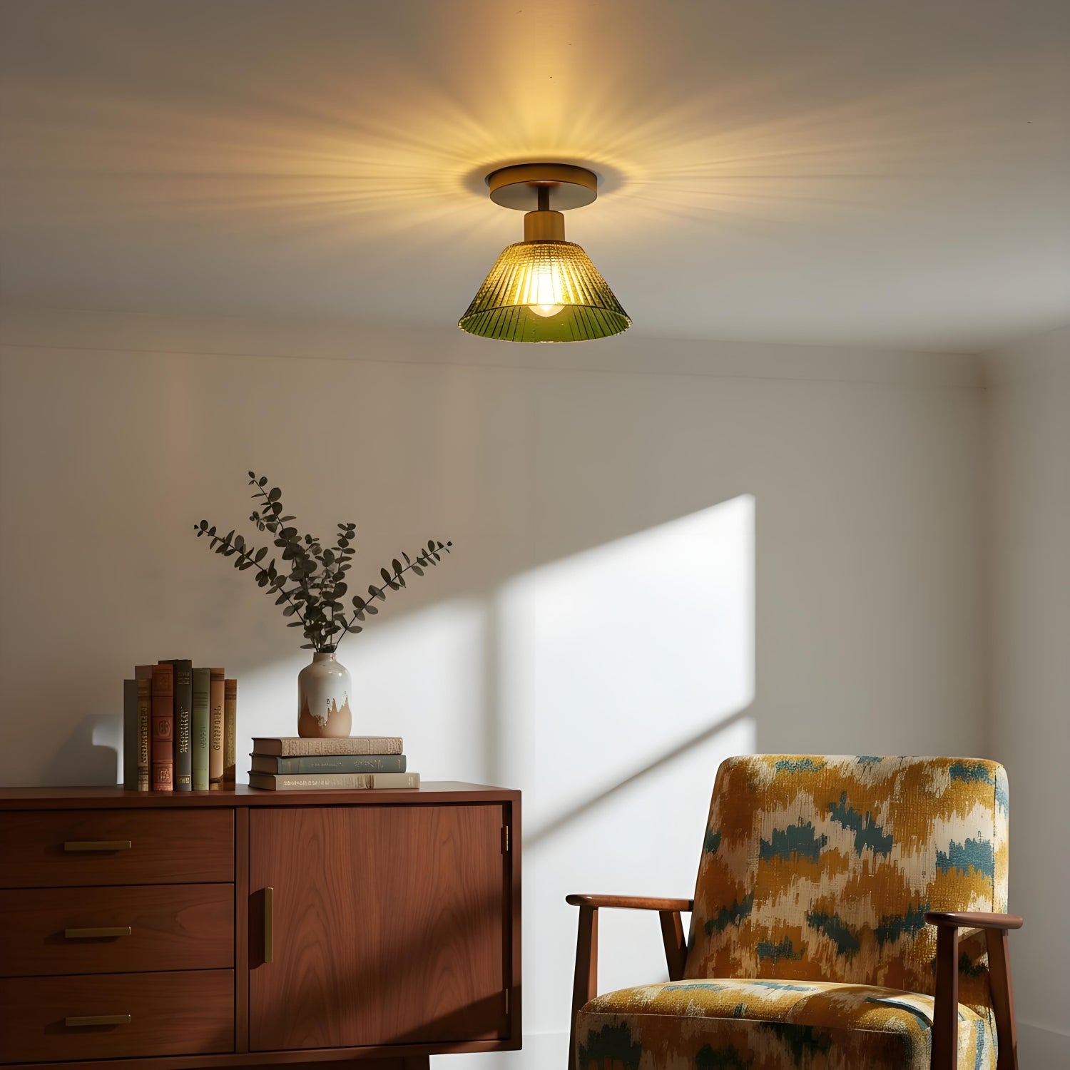 Lapis Vintage Green Glass Semi Flush Mount Ceiling Light.jpg__PID:31c0b6a5-62bc-474e-86bb-c84b54a26ece
