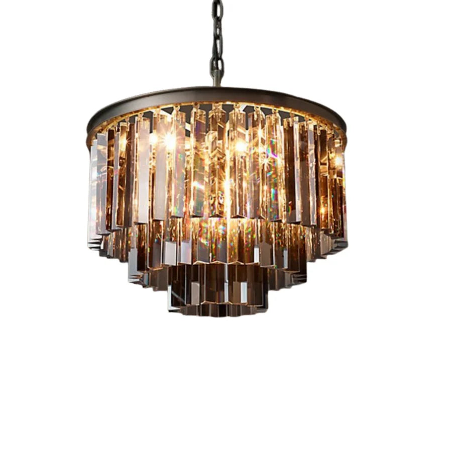 Kira Vintage Luxury Metal Crystal Drum Chandelier sku 4.webp__PID:641abef2-c885-4d46-9c07-c4449f7b6876