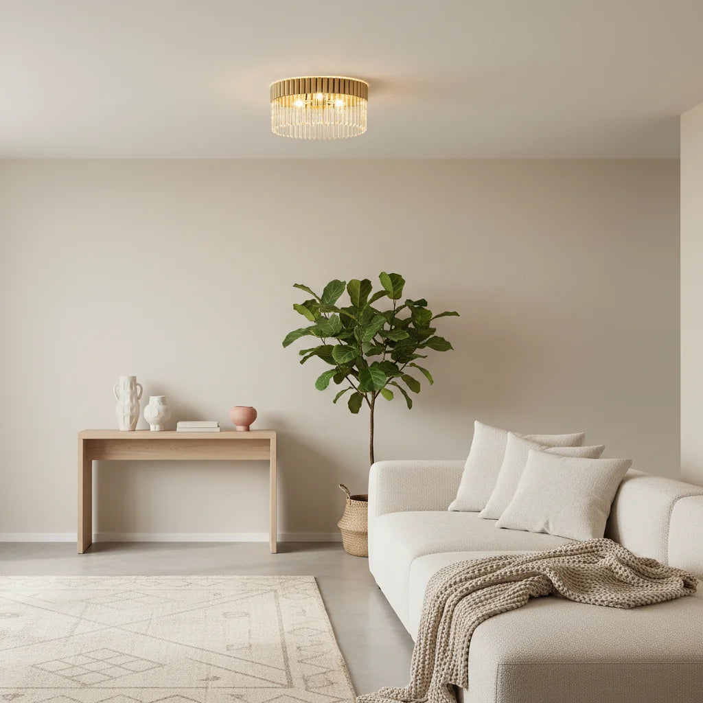 Fiona Modern Polished Champagne and Crystal Flush Mount Light 16.webp__PID:9f661373-a8f0-45f4-b05b-7770ece96488