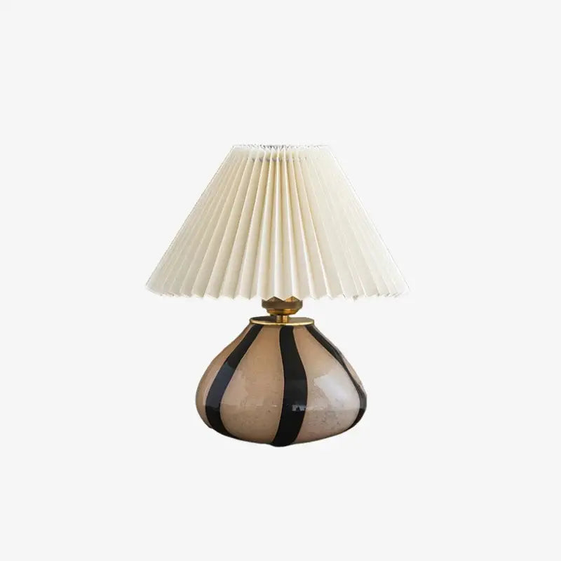 Sylara Mid Century Pleated Fabric Glass Table Lampqt2.webp__PID:fbb12f48-6fea-49a4-b611-b2e5017a064b
