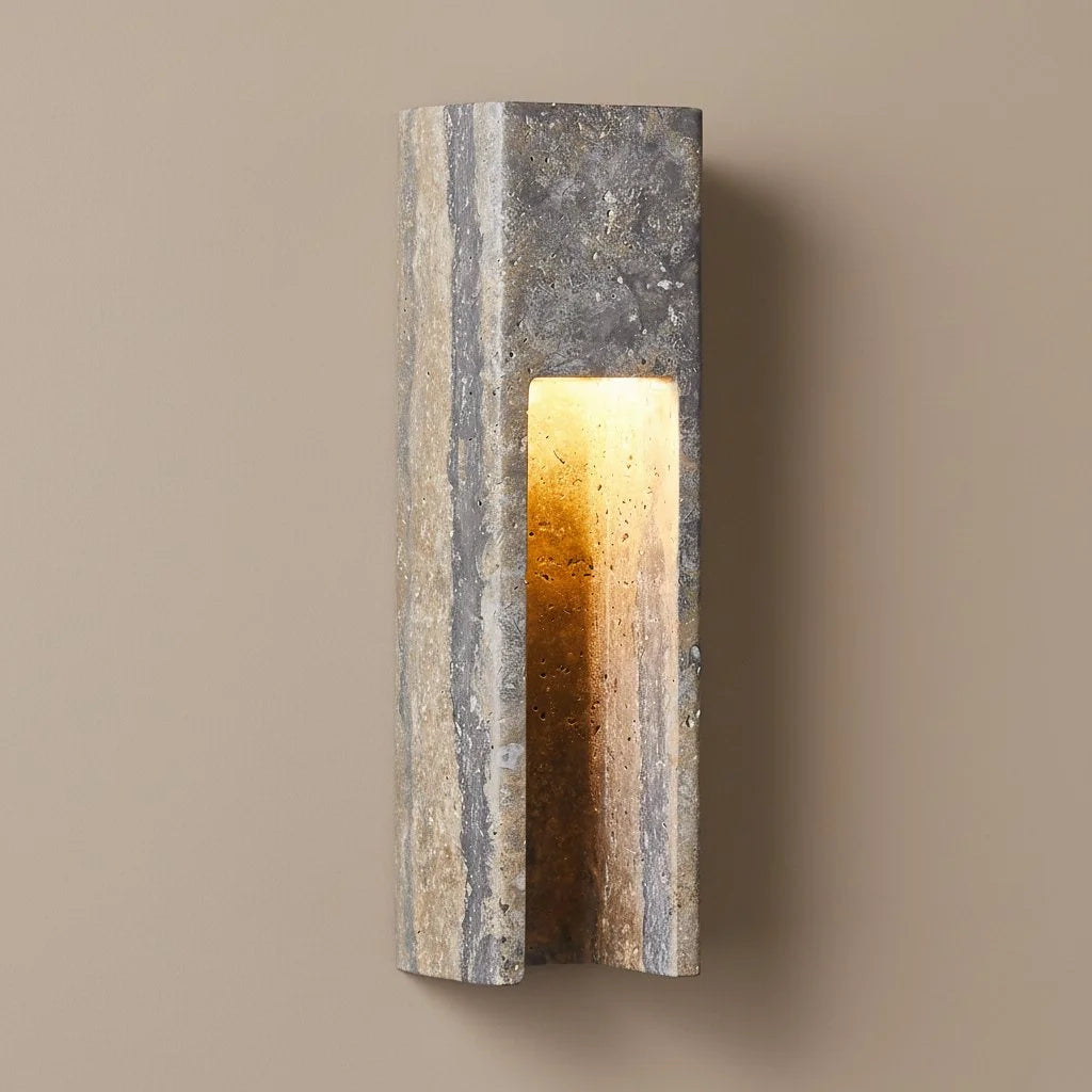 Zoey Minimalist Indoor-Outdoor Travertine Wall Sconce Dark Grey 1.webp__PID:f9a7ebfa-1b0b-46fa-983e-254e52a56508
