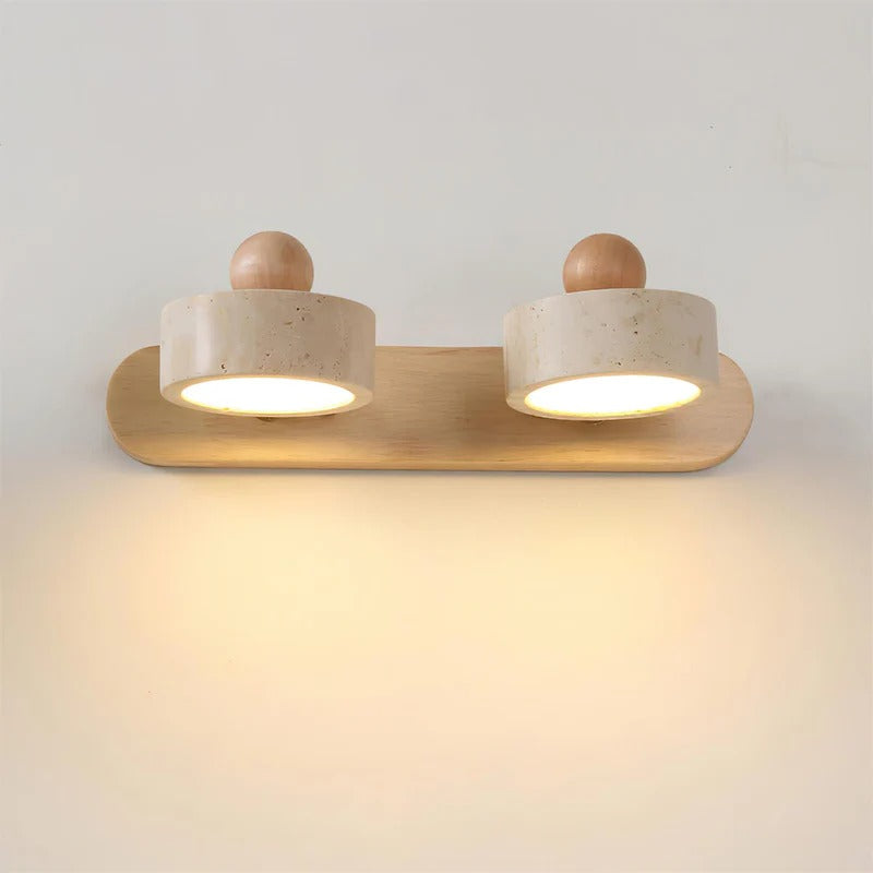 Dēmētēr Contemporary Natural Travertine Wood Wall Sconce (19).jpg__PID:c67dec1c-0fc2-43a2-9b02-266f518093d0