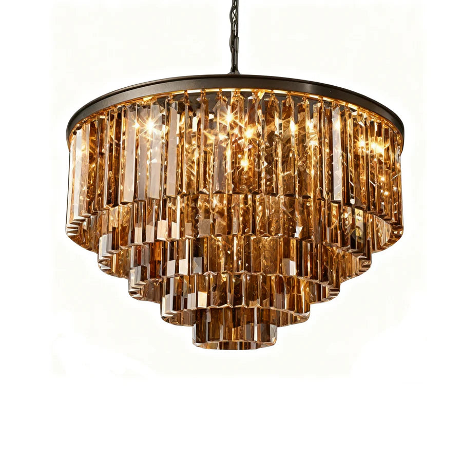Kira Vintage Luxury Metal Crystal Drum Chandelier sku10.webp__PID:7393ce2f-080e-4969-9143-9955fc95f124