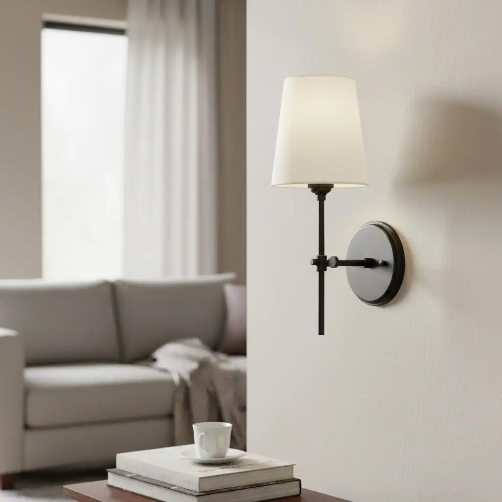 Amberly Minimalist Fabric Brass 1-light Wall Sconce3.webp__PID:84a5c191-5cb9-4302-a4e7-1d5b56365291