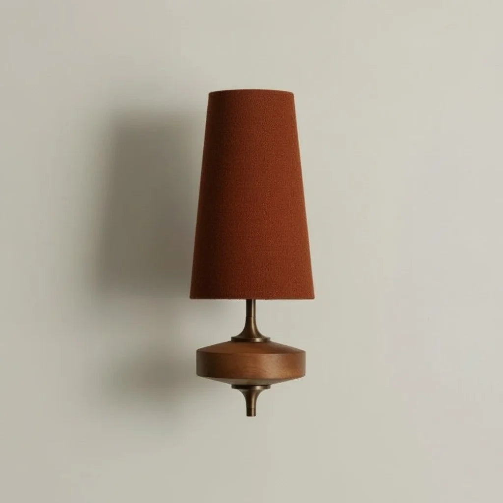Kaelen Vintage Fabric Tapered Accent Wall Sconce 1head red sku.webp__PID:e1fe92a6-5413-47c5-b505-b27c059c848b