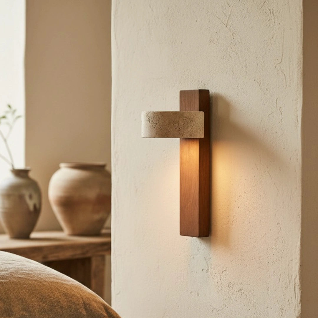 Shawna Wabi Sabi Natural Travertine LED Wall Sconce3.webp__PID:216711eb-13e0-4095-996e-8f833f9f9d21