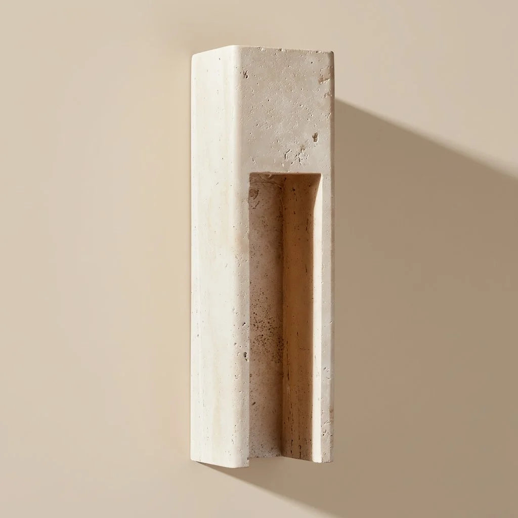 Zoey Minimalist Indoor-Outdoor Travertine Wall Sconce Ivory 2.webp__PID:254e52a5-6508-4abd-8768-f984fe632c27