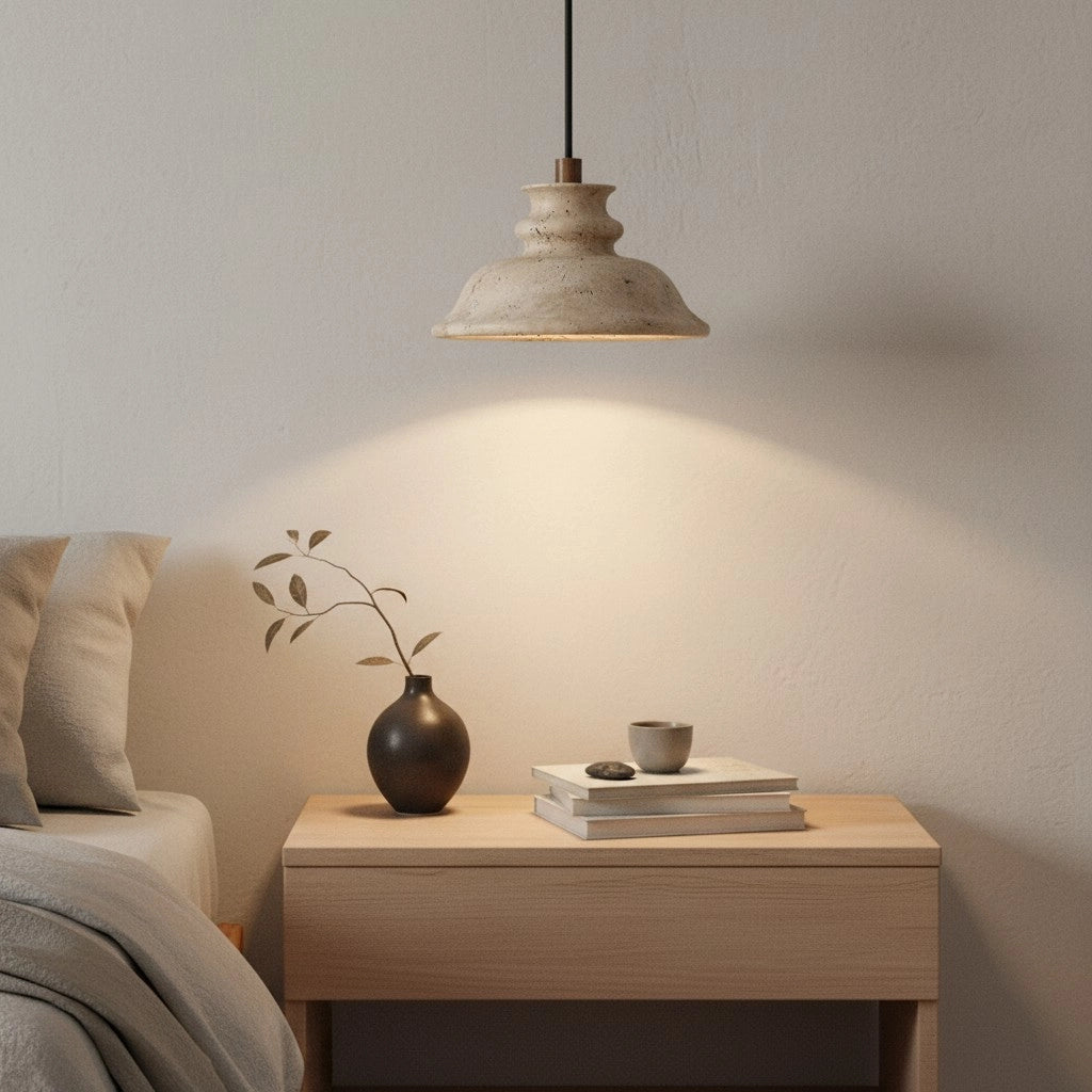 Maja Wabi-Sabi Bell Travertine Pendant Light14.webp__PID:72687881-f676-42e2-b40b-e9976a39e037