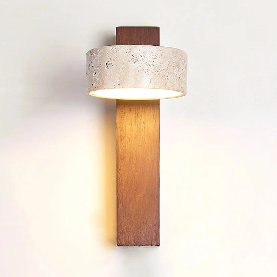 Shawna Wabi Sabi Natural Travertine LED Wall Sconce walnut.webp__PID:3eec42b4-f14c-4cfb-892a-9220ab452f4d
