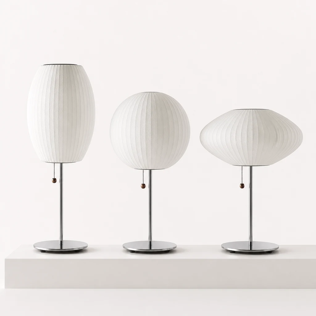 Drei moderne Bubble-Tischlampen-Modellformen