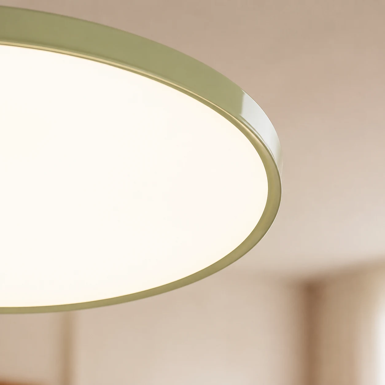 Gros plan sur le cerclage métallique coloré Ozawa et le diffuseur en acrylique lumineux