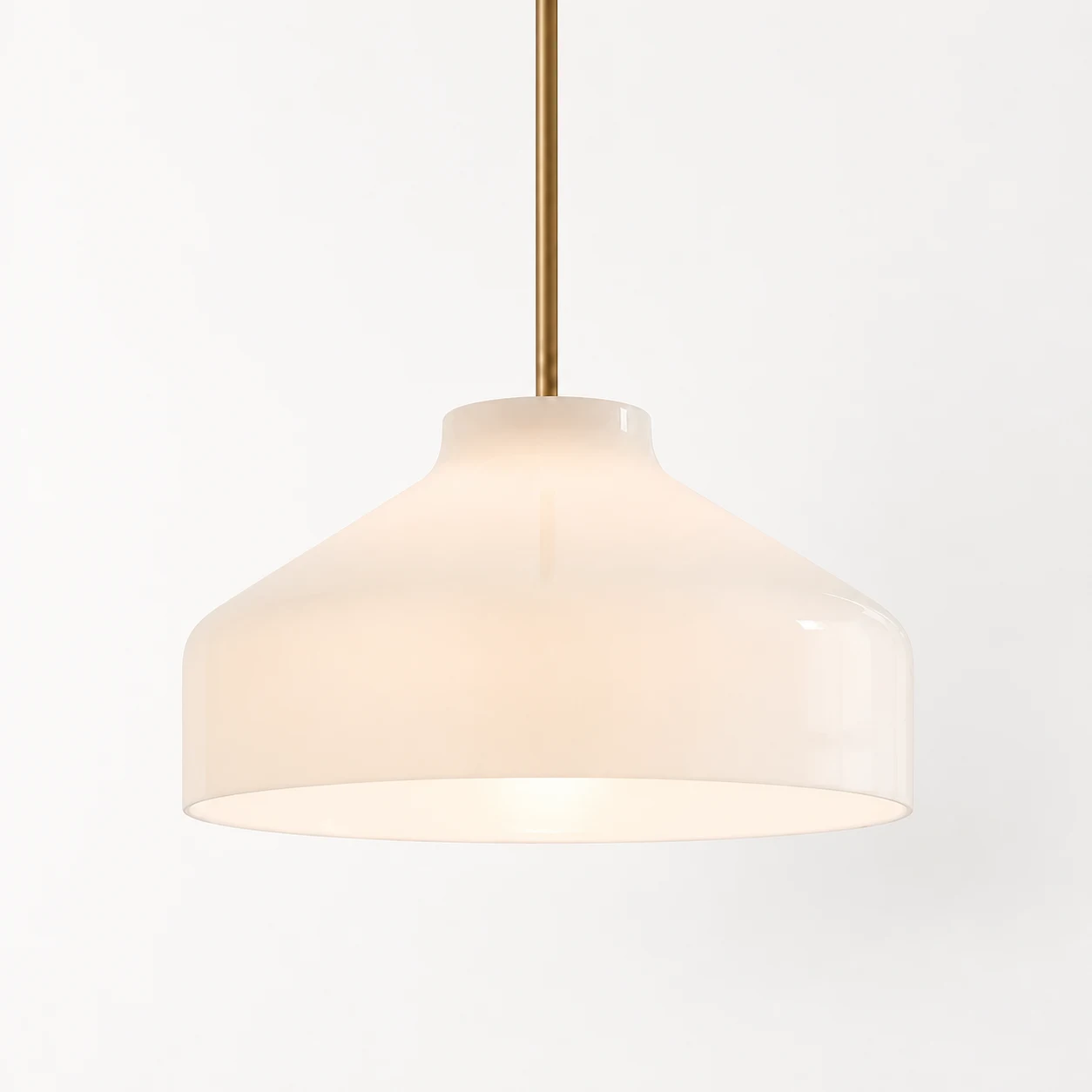 sku 16"-Milk Glass-Antique Brass-1208350