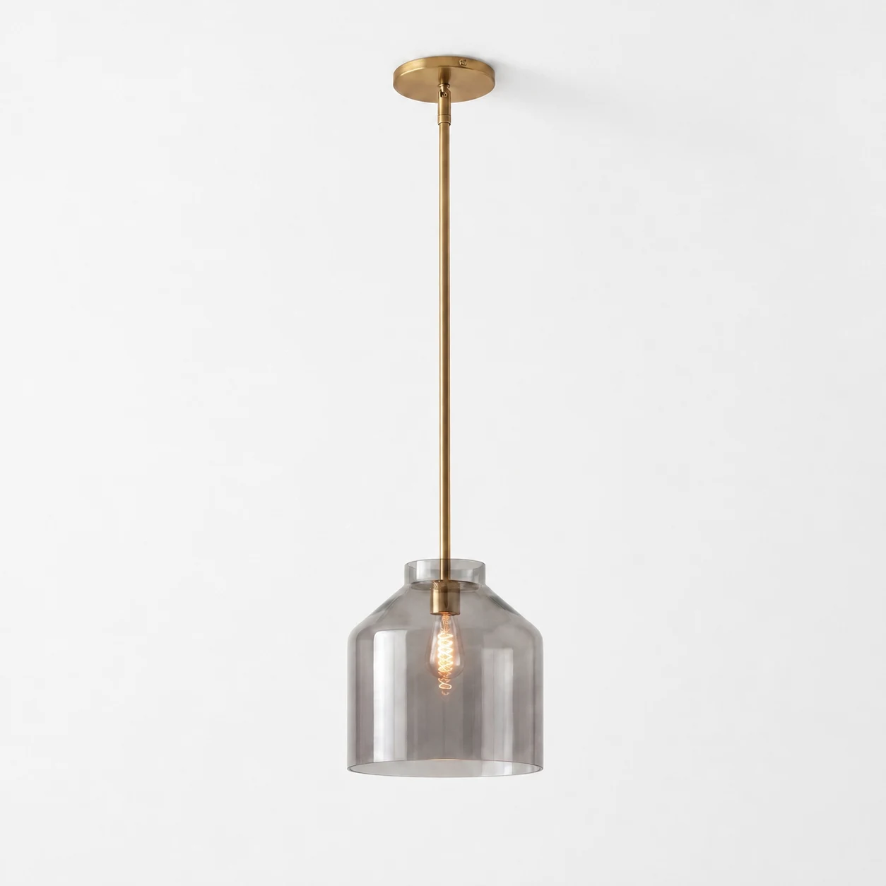 sku 10.75"-Smoke Glass-Antique Brass-1208361