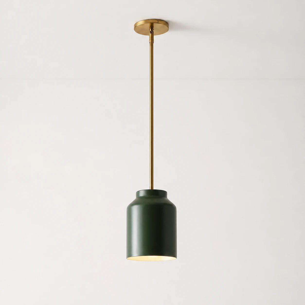 sku 7.5"-Powder Coated Dark Olive-Antique Brass-1208372