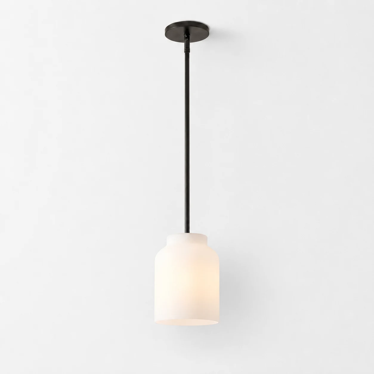 sku 7.5"-Milk Glass-Dark Bronze-1208379