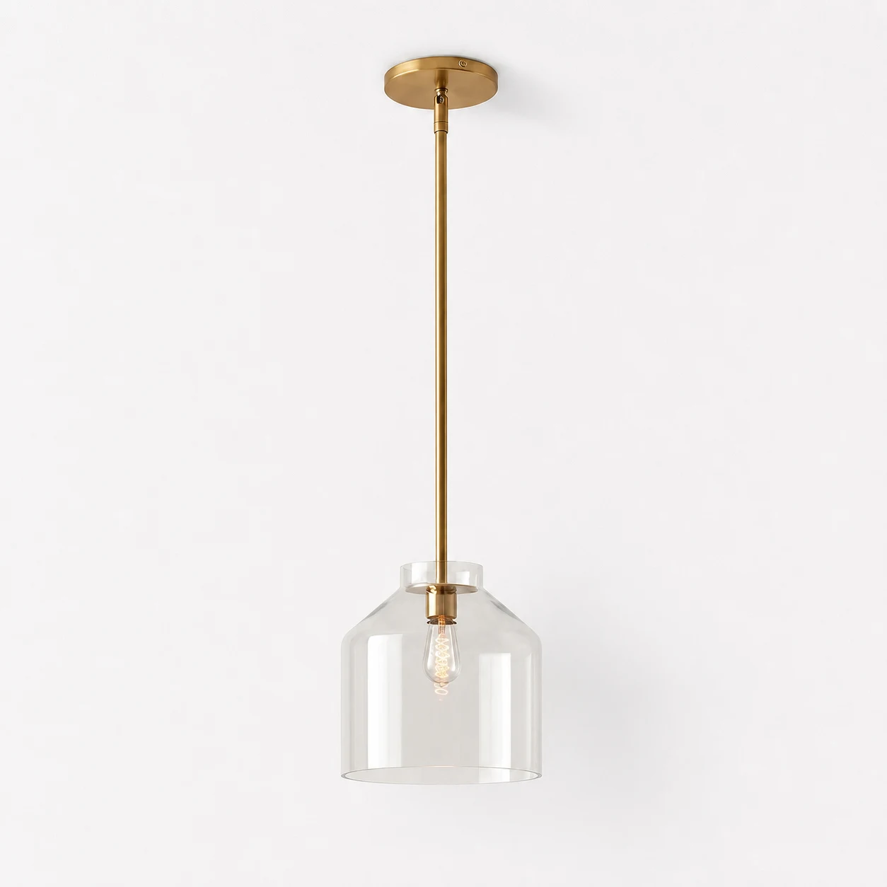 sku 10.75"-Clear Glass-Antique Brass-1208363