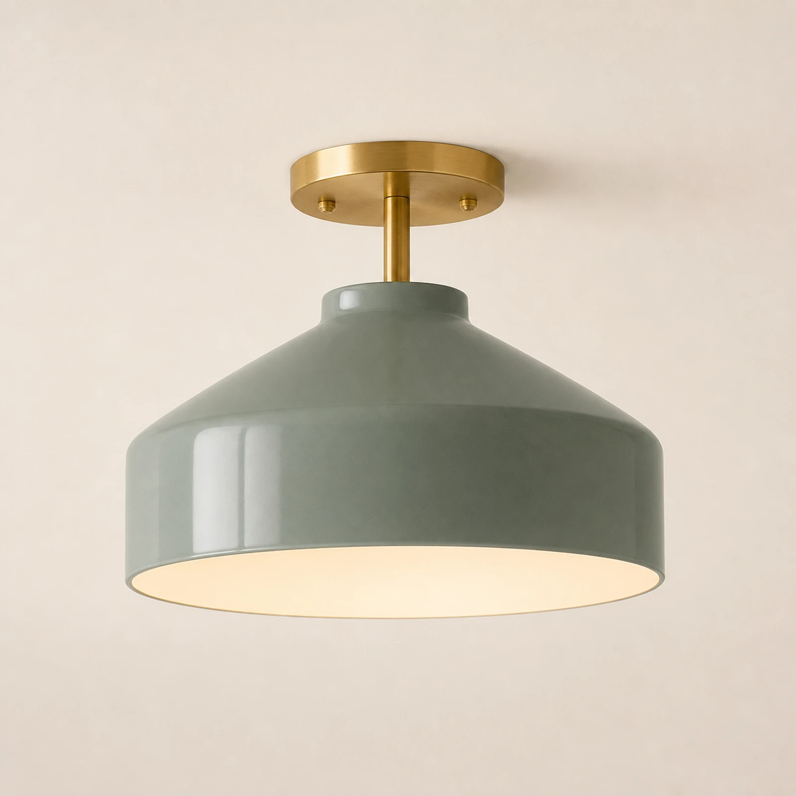 Powder Coated Dark Olive-Antique Brass-1208414