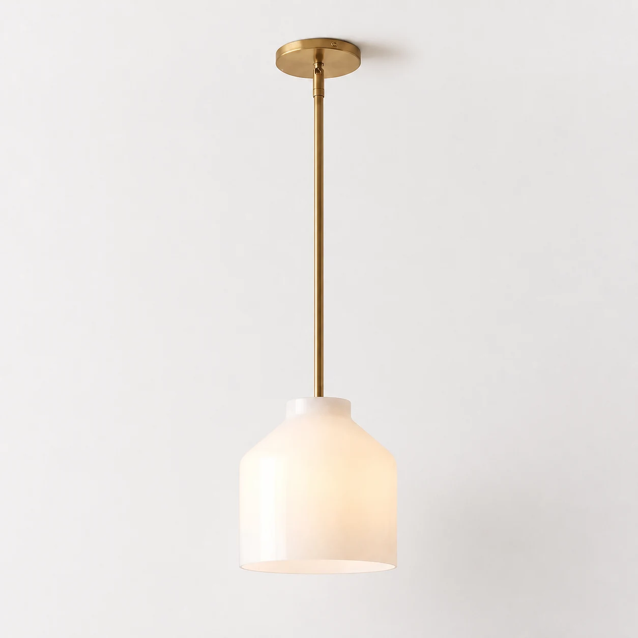 sku 10.75"-Milk Glass-Antique Brass-1208365