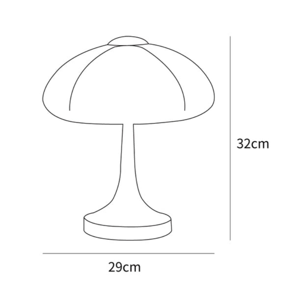 Schéma des dimensions de la lampe de table Leif : 29 cm x 32 cm