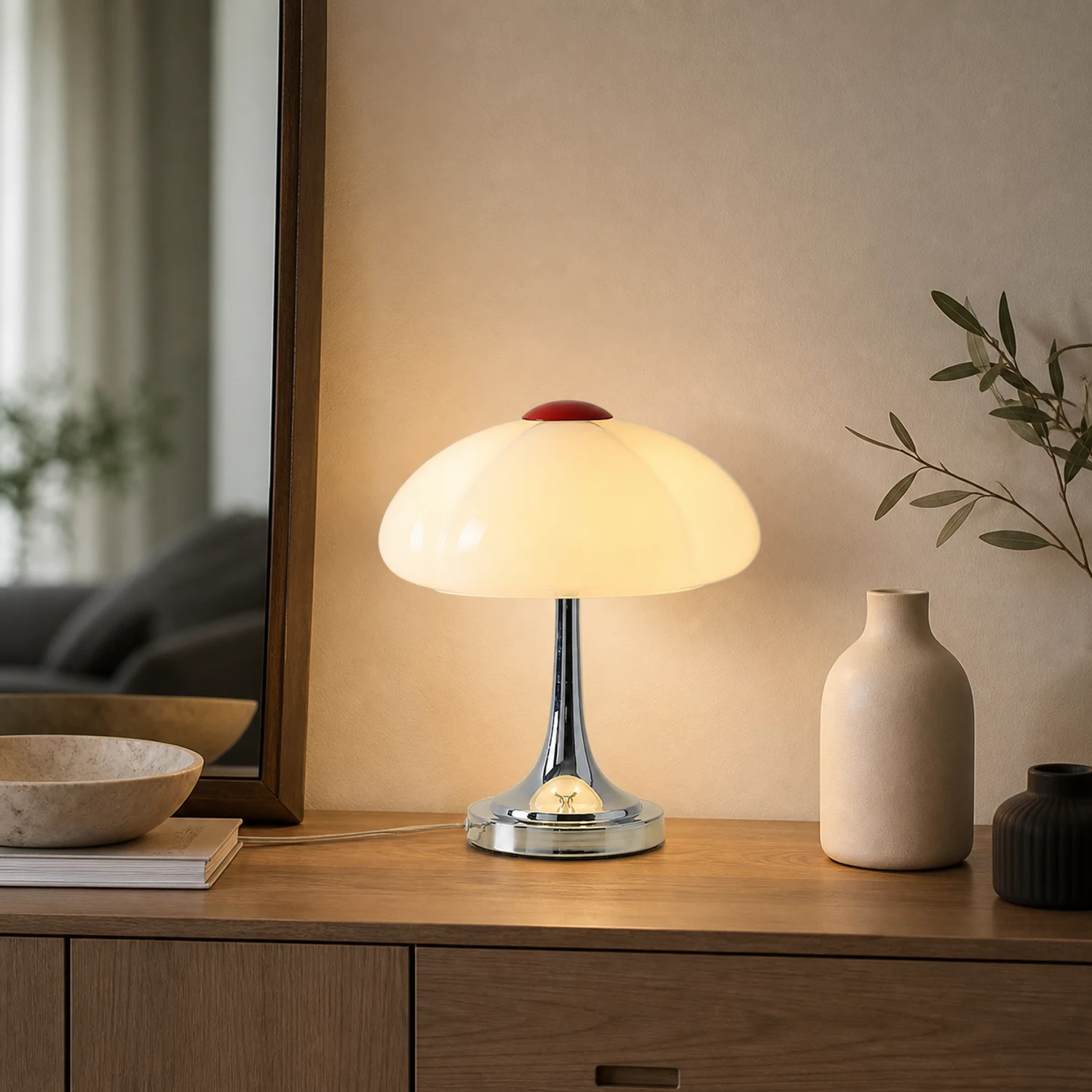 Leif-lamp op modern dressoir