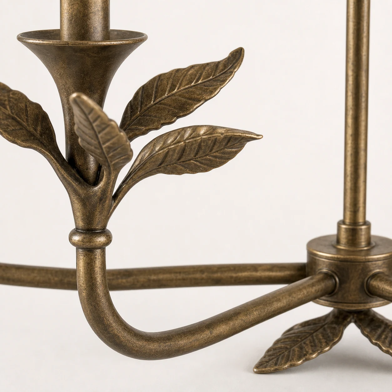 Blattdetail aus geschmiedetem Messing