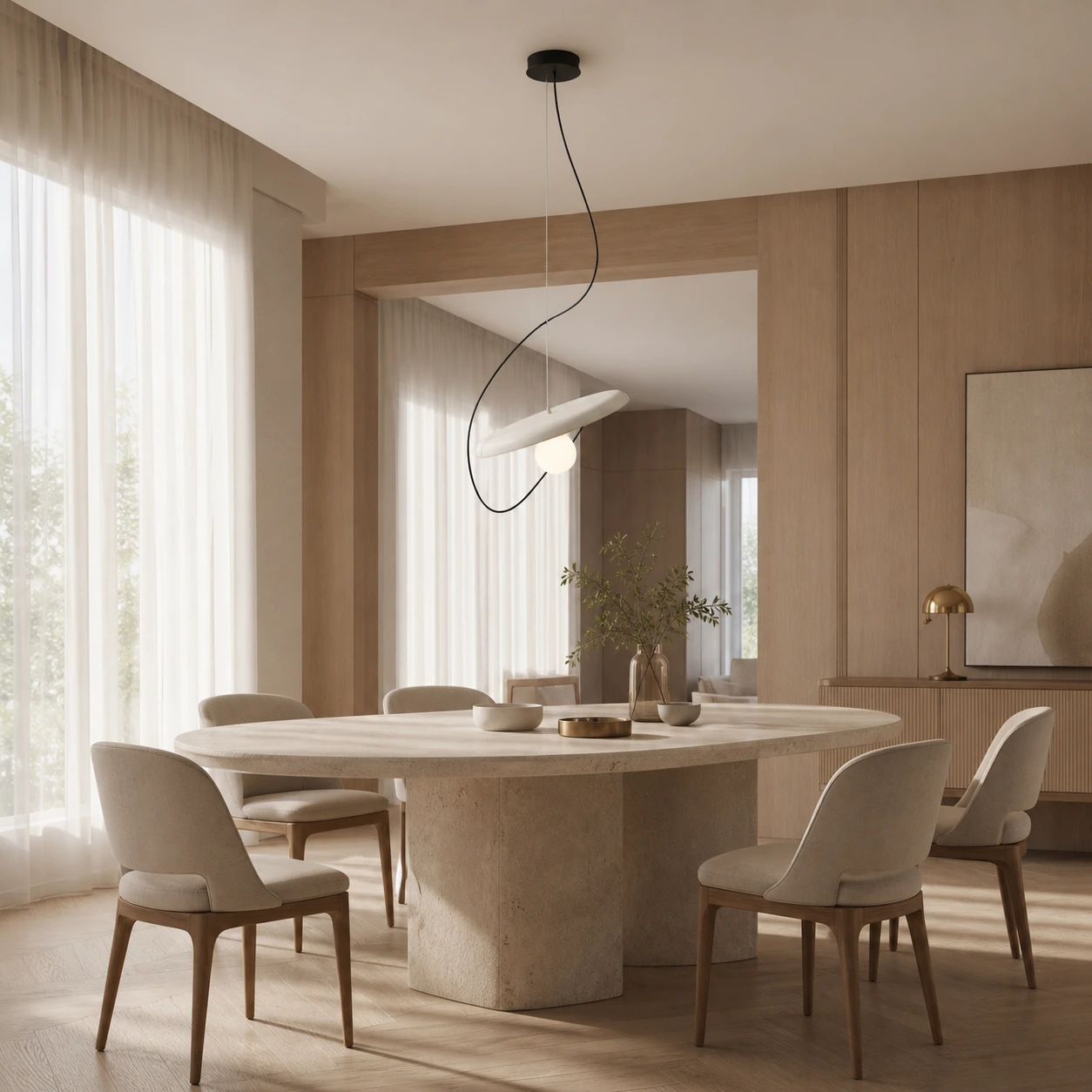 Porcelain flush mount lifestyle scene