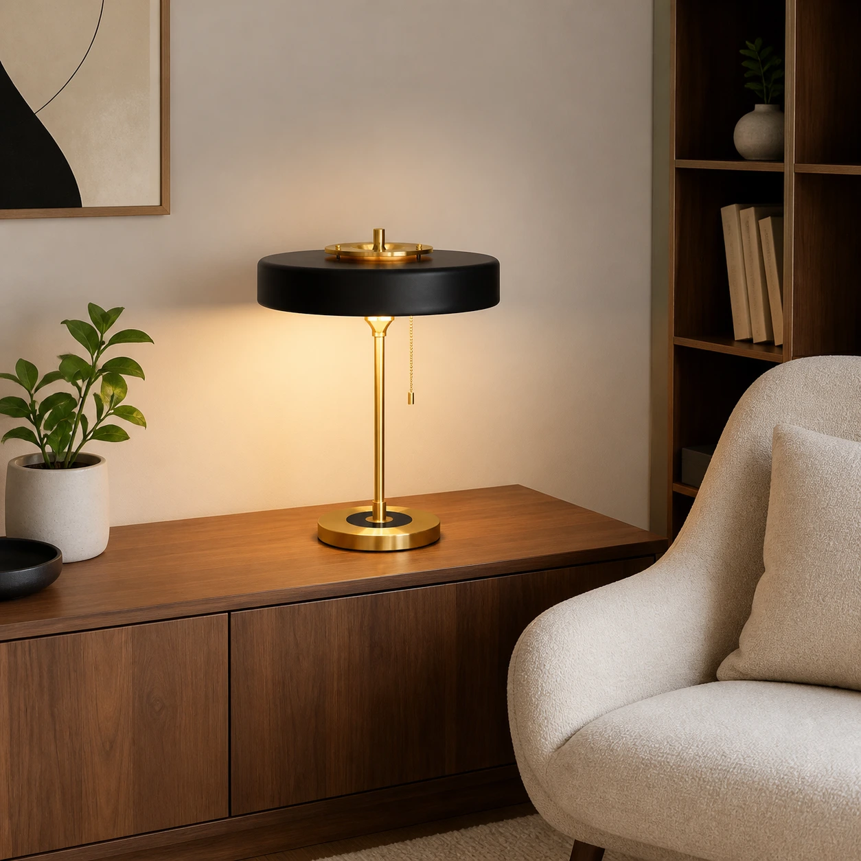 Black reading corner