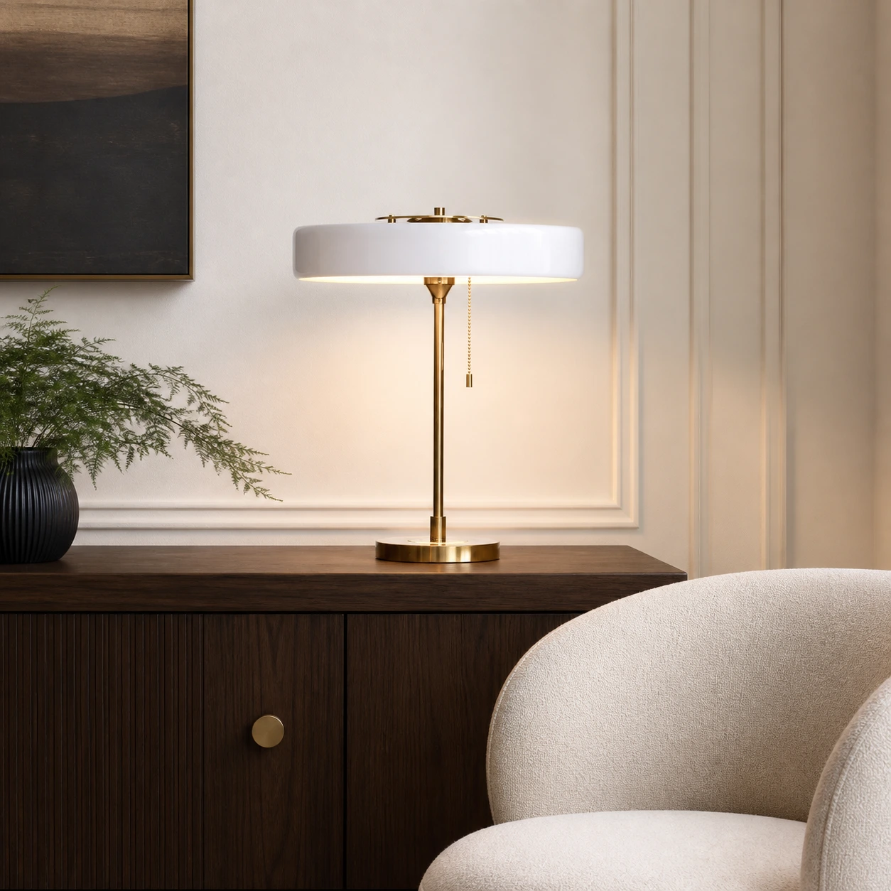 White hotel lounge