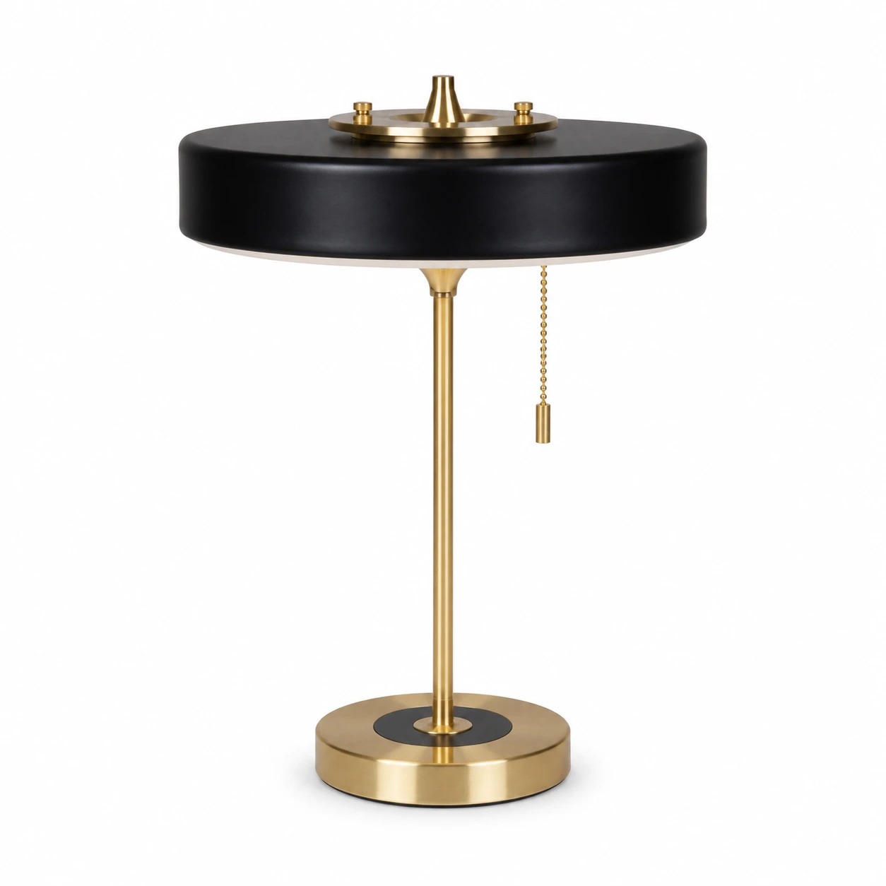 Black Revolve table lamp on a white studio background