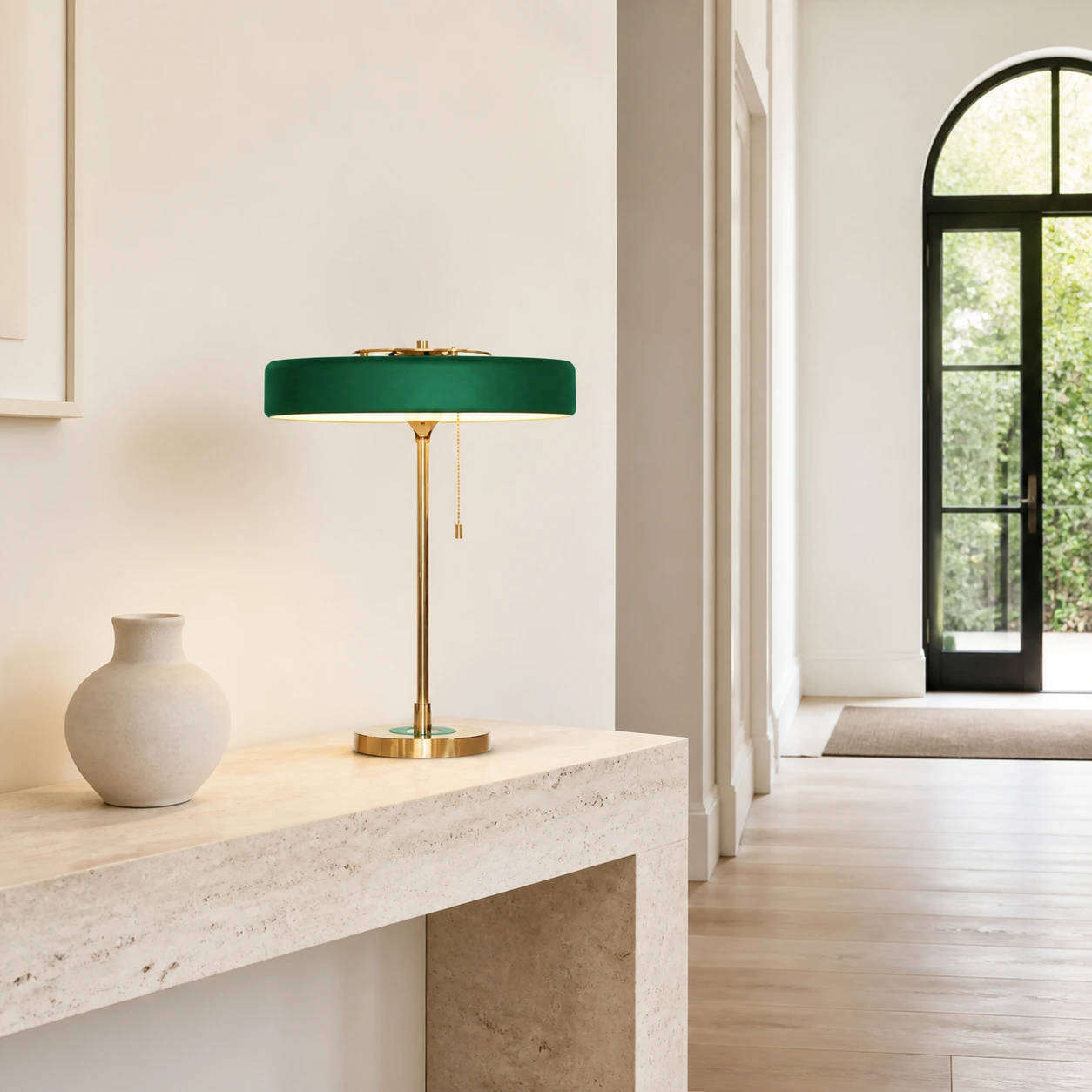 Green entrance hall