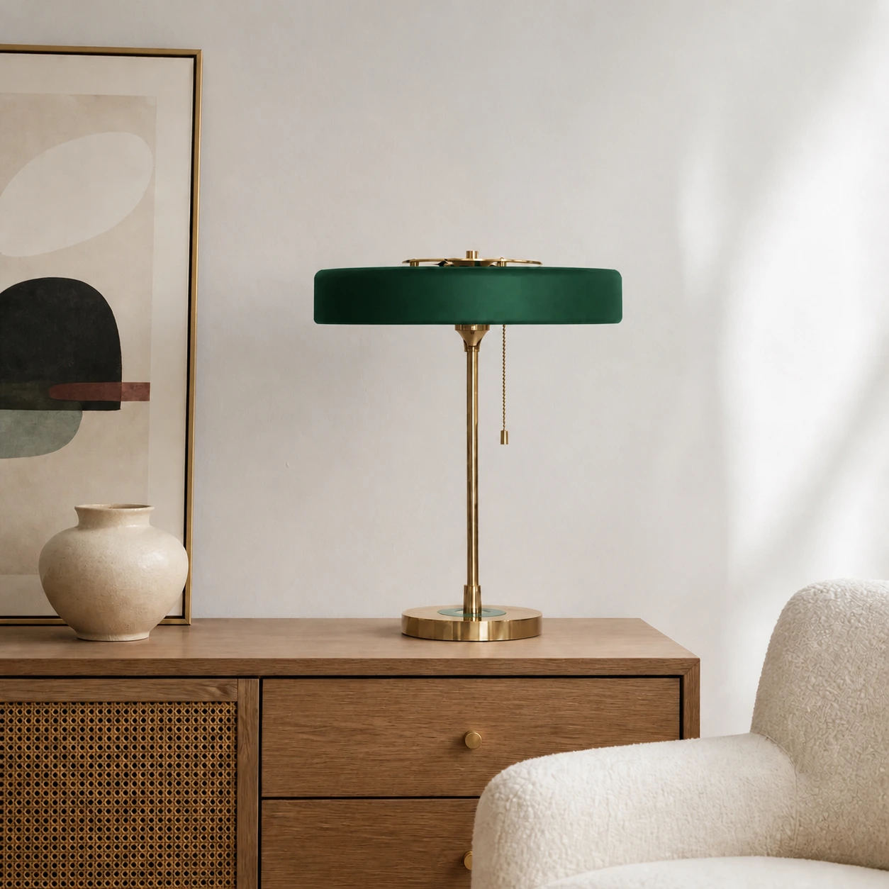 Green living room - light off