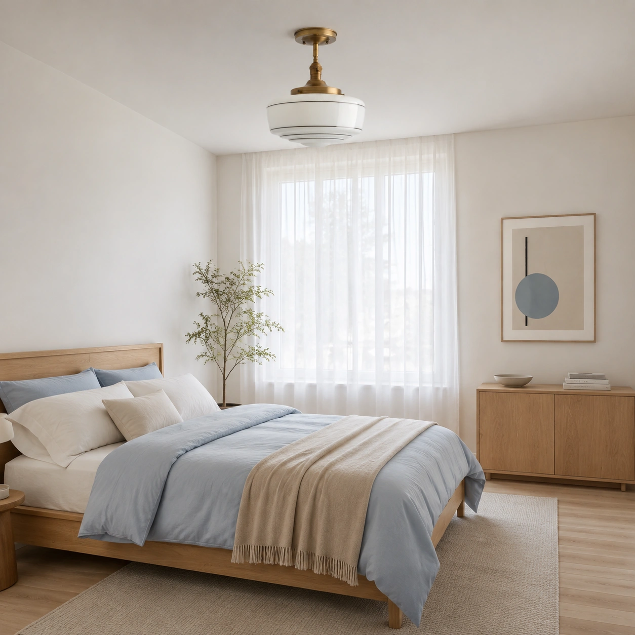Bedroom scene - one fixture