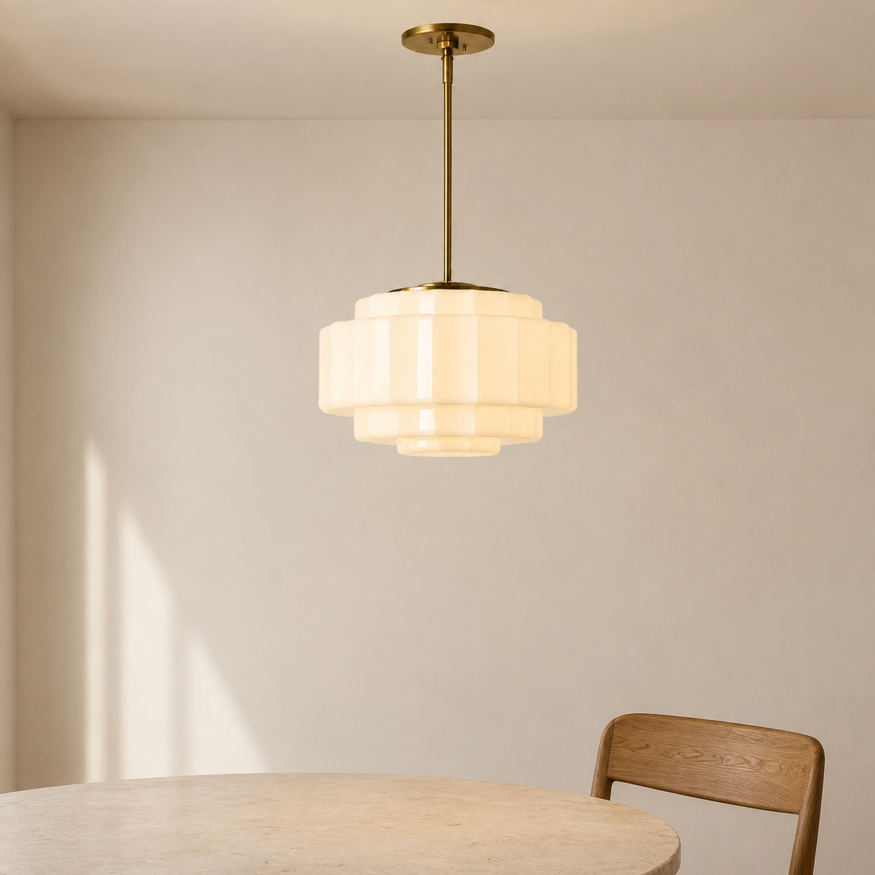 Wide SKU pendant light on