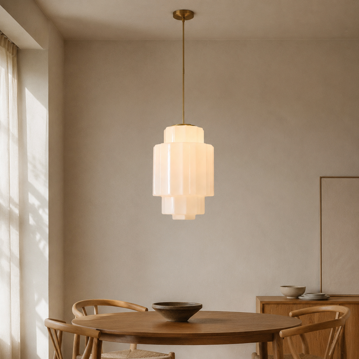 Tall SKU pendant light on