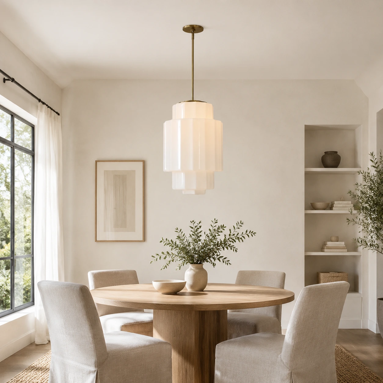 Antique Brass Tiered Opal White Glass Pendant Light (2).webp__PID:df760602-5009-4e26-82cf-6b753115025b