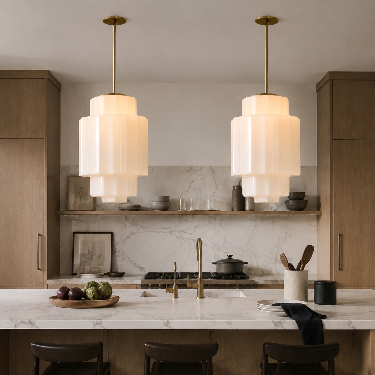 Antique Brass Tiered Opal White Glass Pendant Light (6).jpg__PID:25a91a98-1014-4f28-98f7-15b4c0570ff6