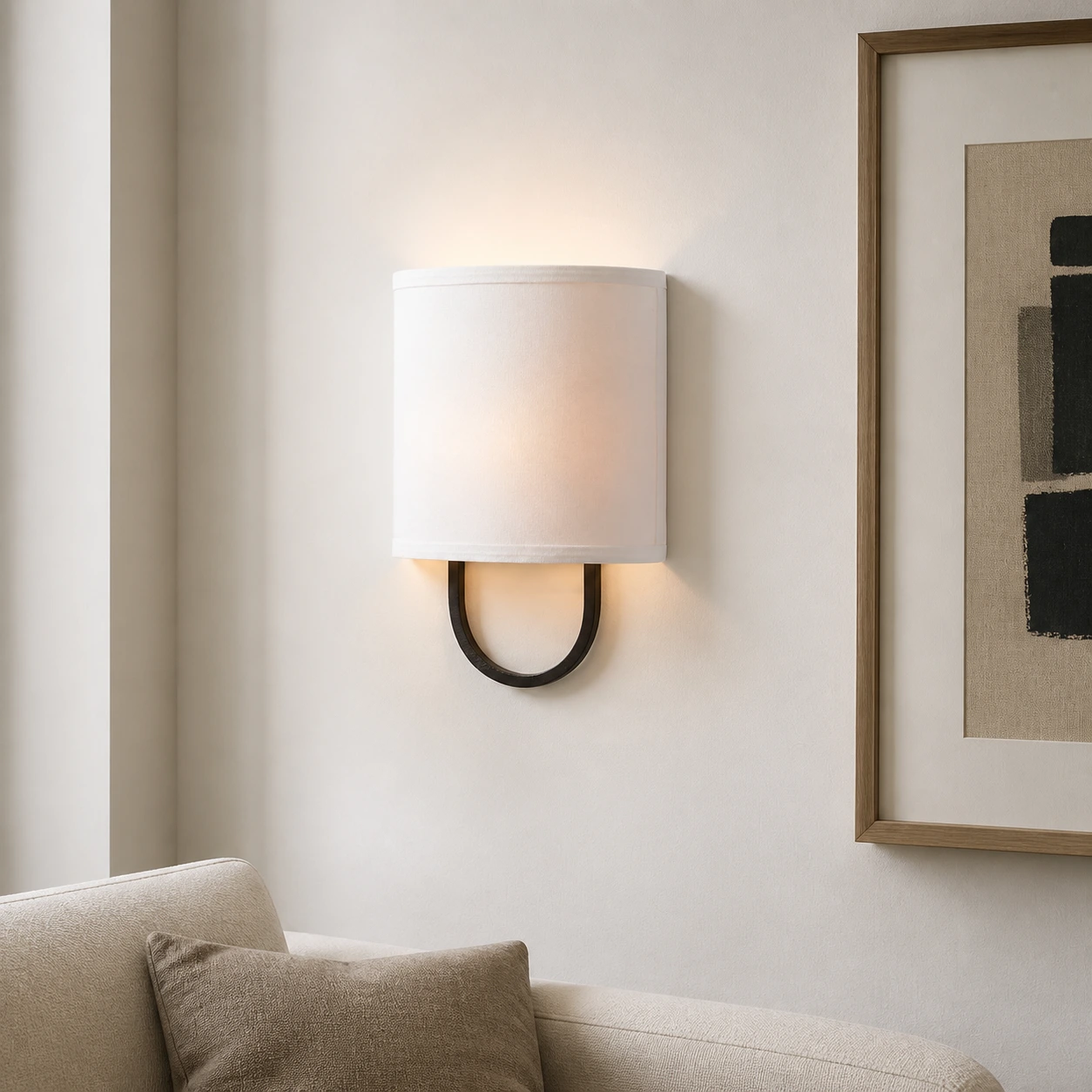 Edena Modern Fabric Shade Metal Wall Sconce5.webp__PID:bbeb0733-c24c-4845-bd8e-ebf3e2435052
