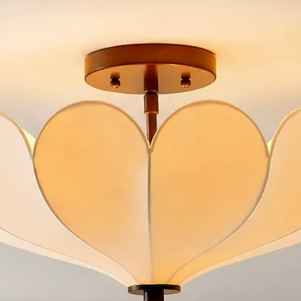 Antique bronze ceiling canopy and connector detail