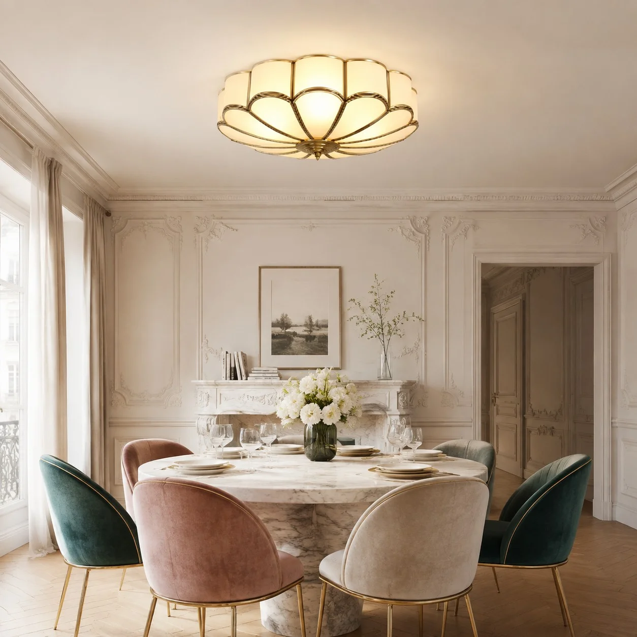 Cleo ceiling light in a refined dining room
