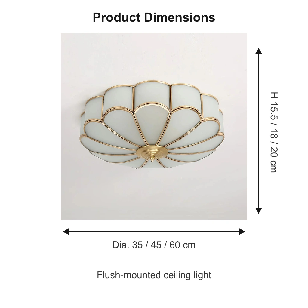 Cleo ceiling light dimensions in centimetres