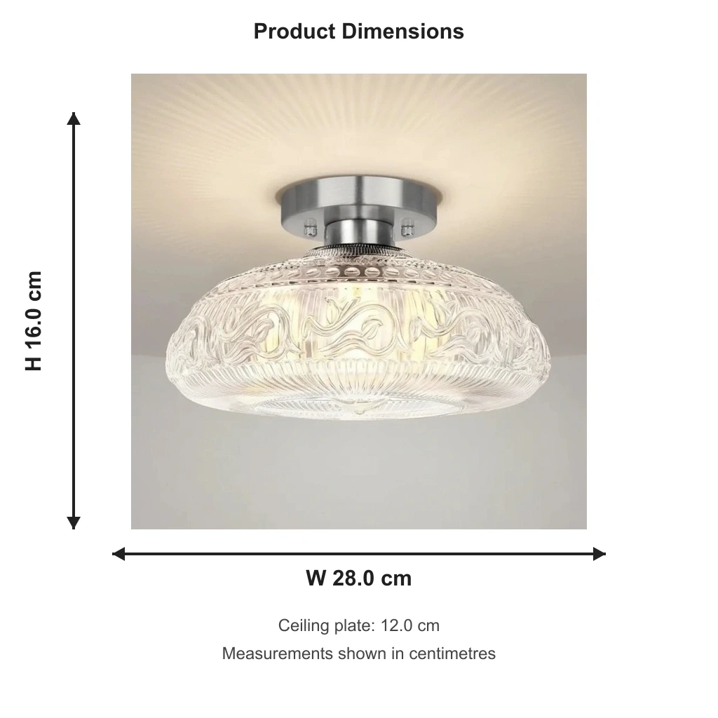 Jules ceiling light dimensions in centimetres