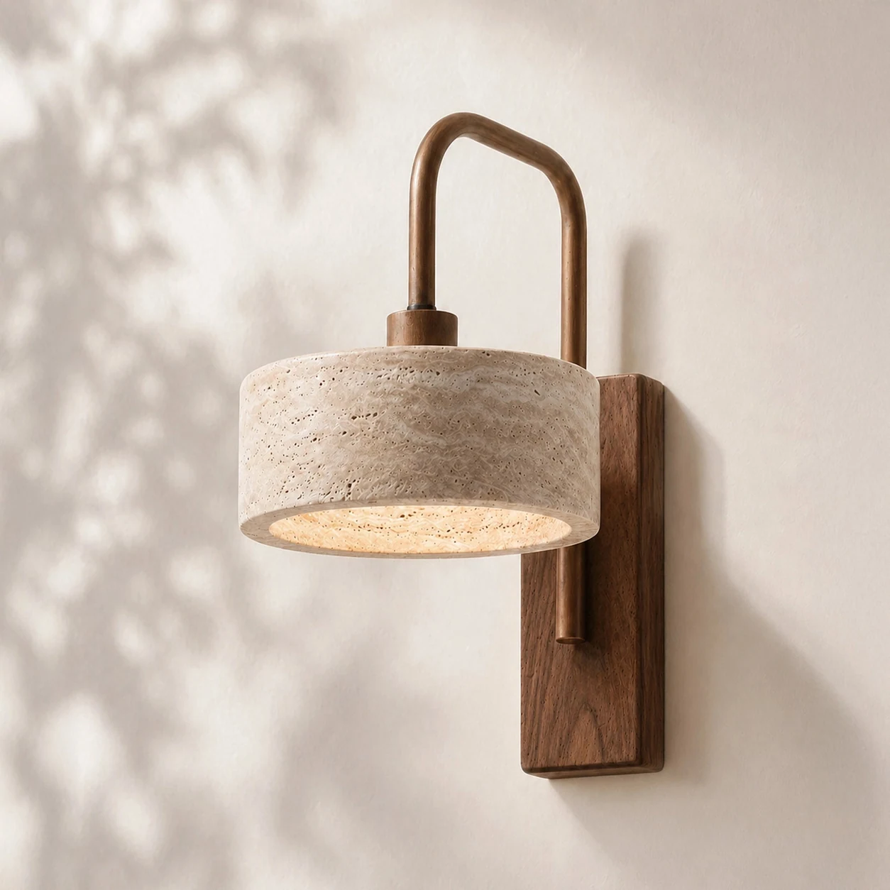 Travertine Cylinder / Walnut · off