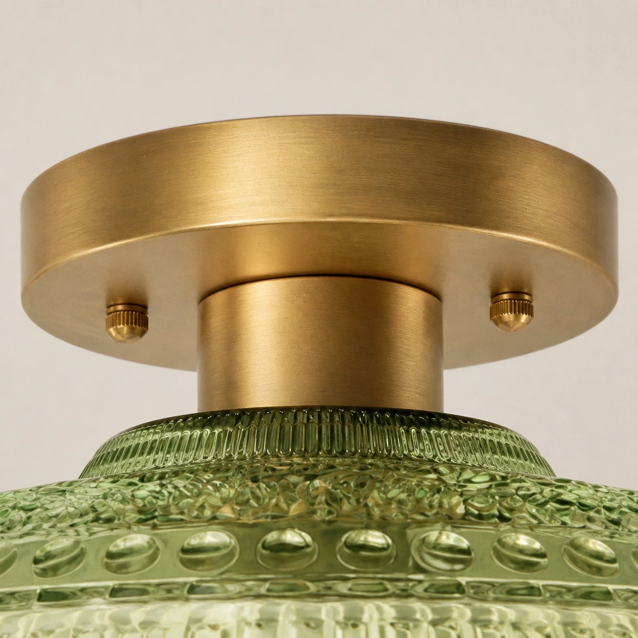Metal ceiling mount detail