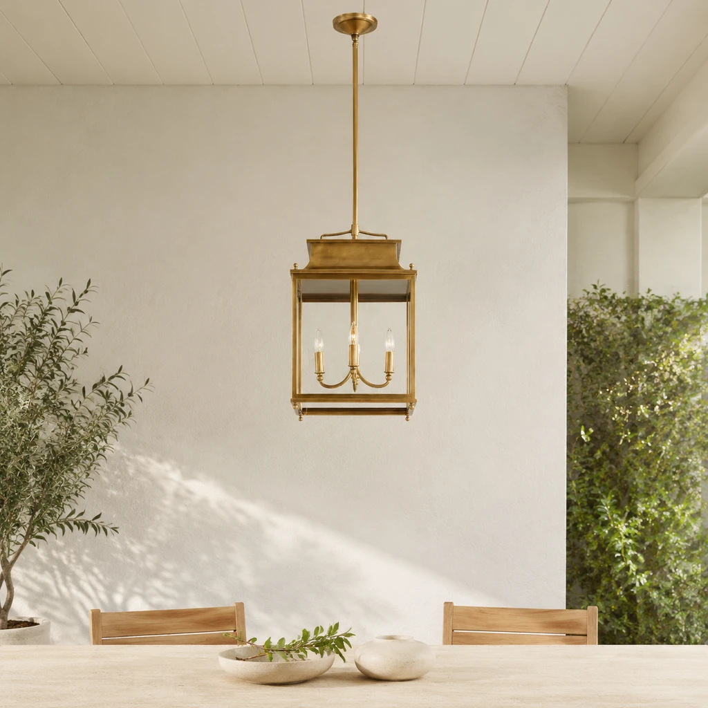 Makhai Industrial Outdoor Lantern Glass Pendant Light - 04 covered patio