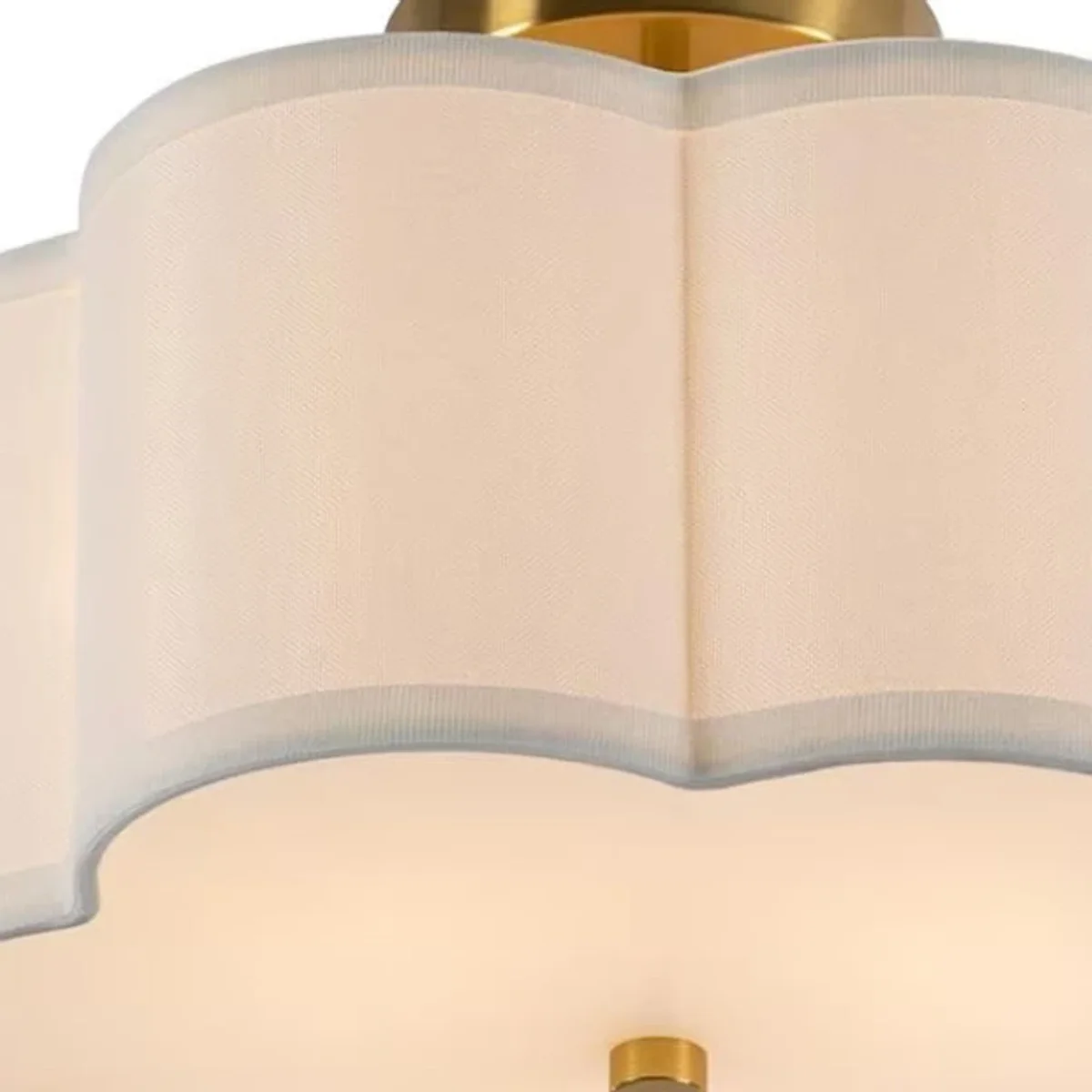 Cream fabric petal shade detail
